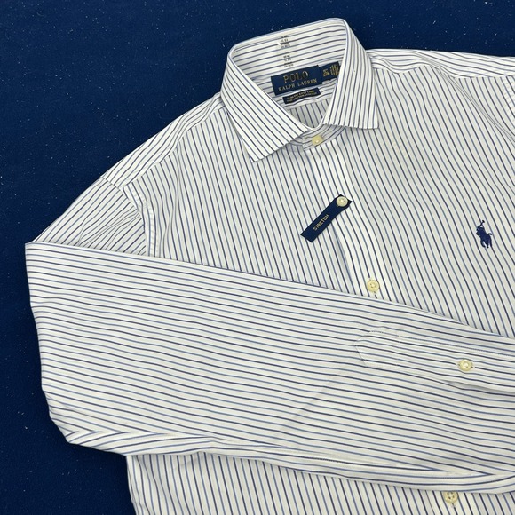 Polo Ralph Lauren Dress Shirt Mens 15 1/2 34-35 White Slim Fit‎ Easy Care NEW
